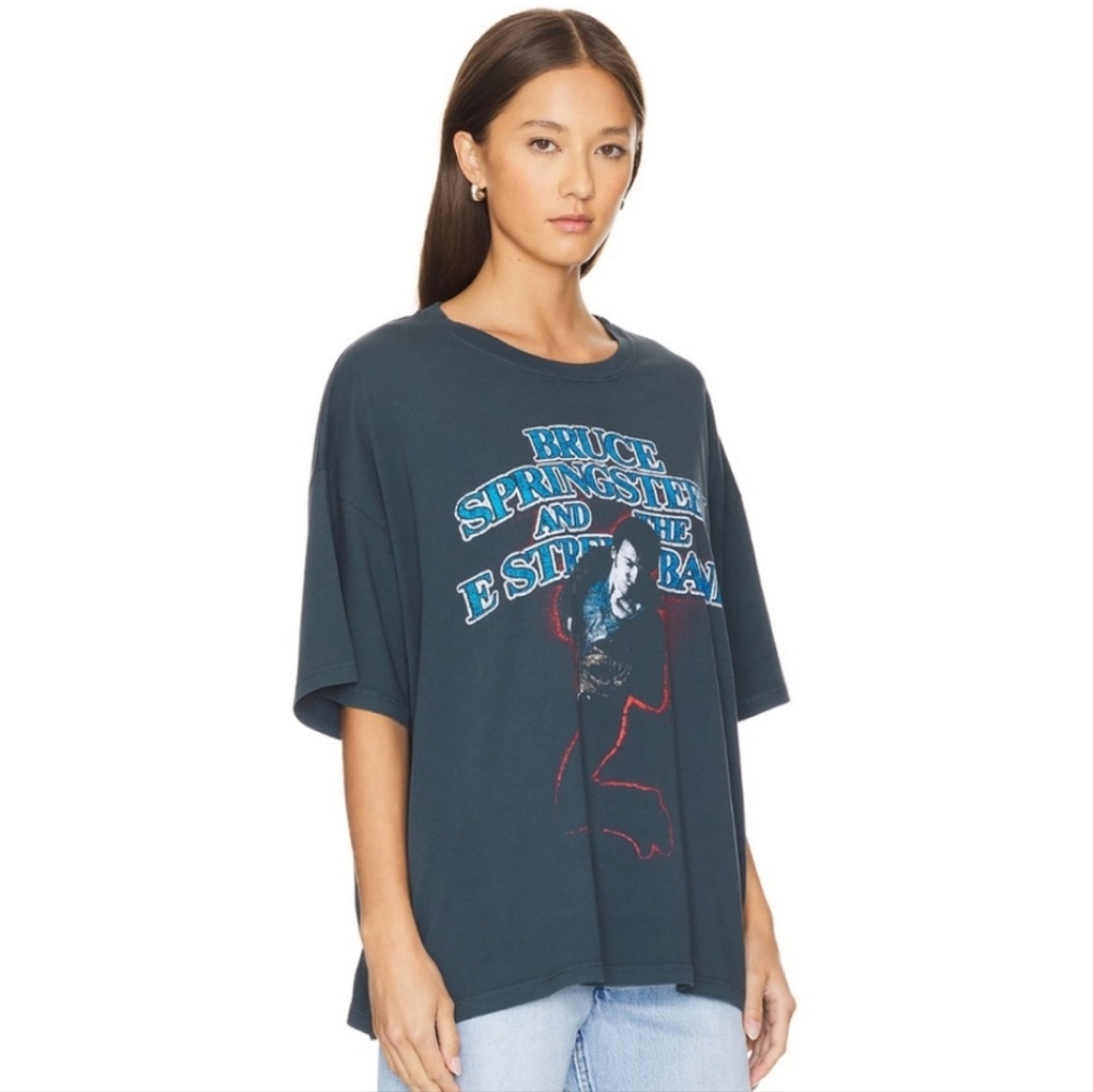 Anthropologie Dark Teal Bruce Springsteen Graphic Tee